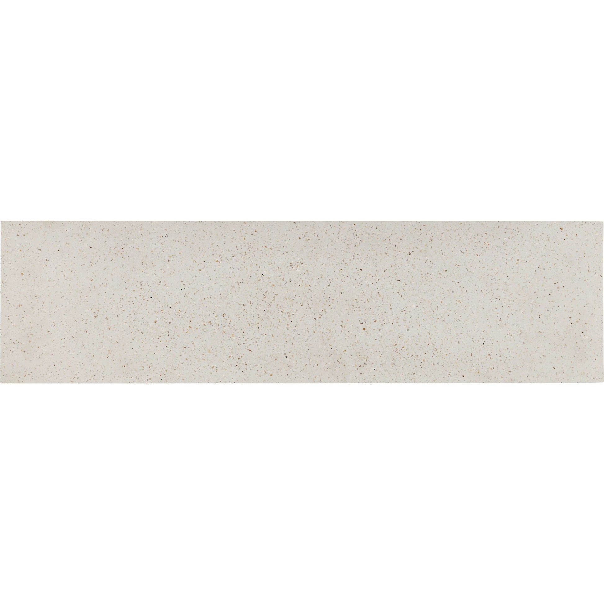 Carson Console Table by Currey and Company in ivory terrazzo. Made from fiber concrete, stone, shell in a transitional style.