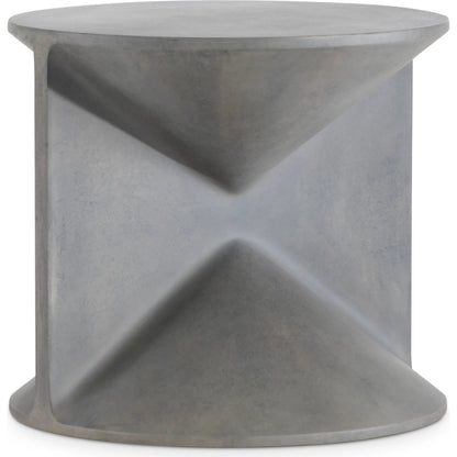 Sintra Side Table by Bernhardt in grey. Made from concrete in a unique style.
