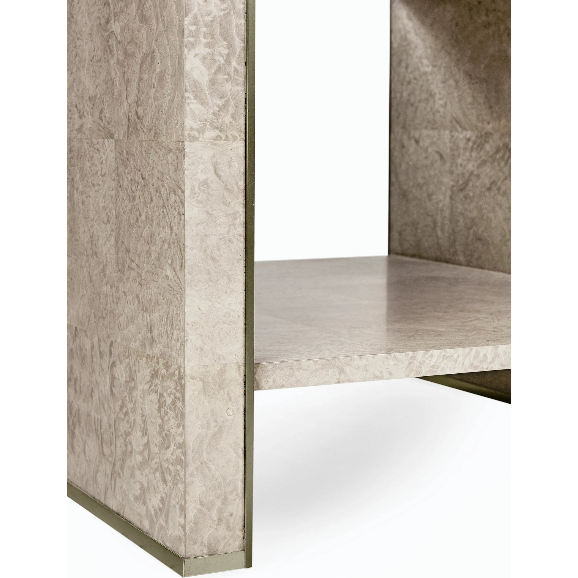Water Surge Skookumchuck Madrona Burl End Table by Jonathan Charles in madrona burl. Made from grey burl in a transitional style.