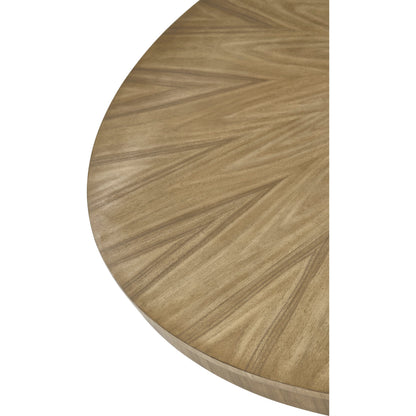 Buckingham Round Bleached Walnut Dining Table by Jonathan Charles in brown and bleached walnut. Made from walnut in a transitional style.