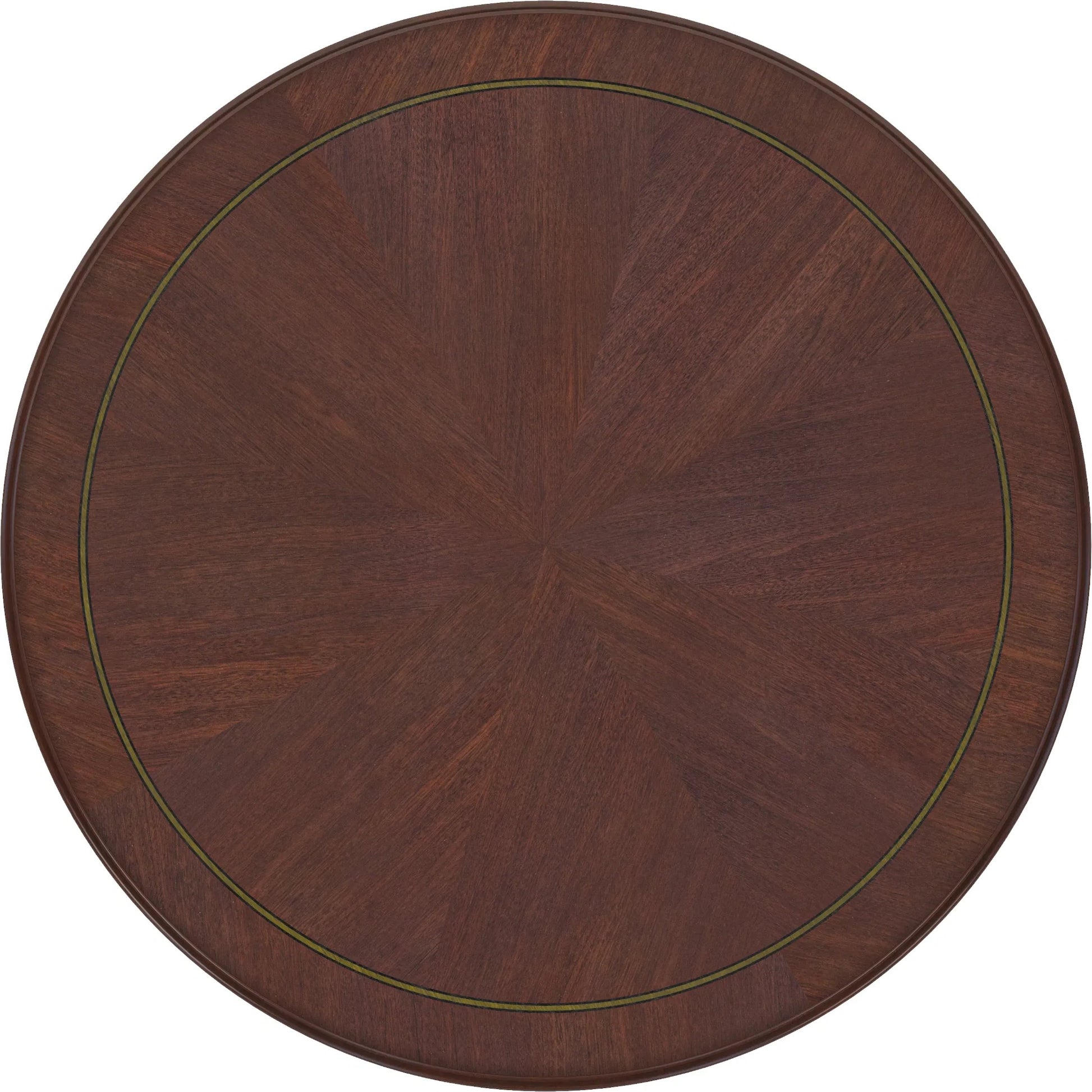 Revival Round End Table by A.R.T. Furniture in brown and napa mahogany. Made from rubberwood solids, quarter mahogany veneer, resin in a traditional style.