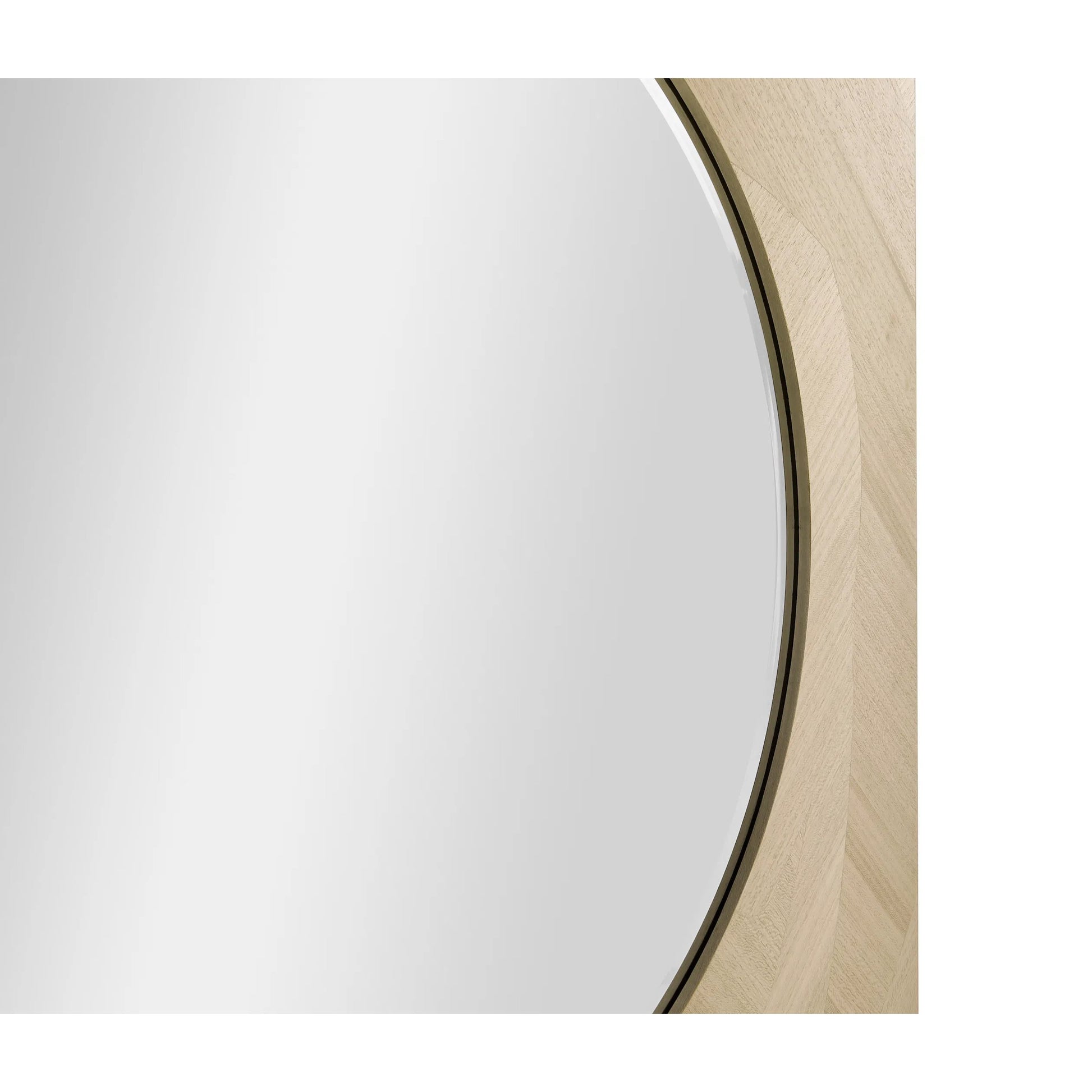 Tidepool Square Mirror by Jonathan Charles in beige and natural dyed koto. Made from koto veneer, mirror, sycamore solid wood in a transitional style.