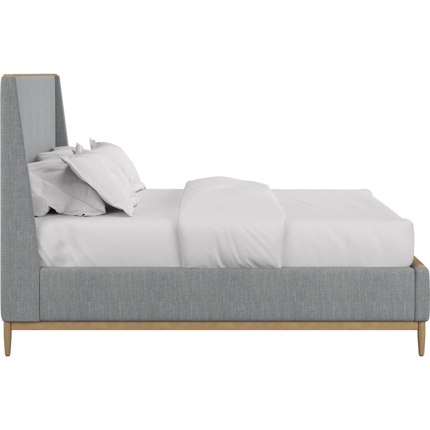 003 SI-2447956,SI-2447957 | Additional Silo | Loft Upholstered Bed by A.R.T. Furniture in gray and natural maple. Made from poplar, rubberwood in a transitional style.