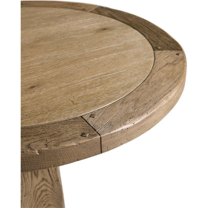 Echo Canyon Round Bar Table by Jonathan Charles in faded oak. Made from main oak in a unique style.