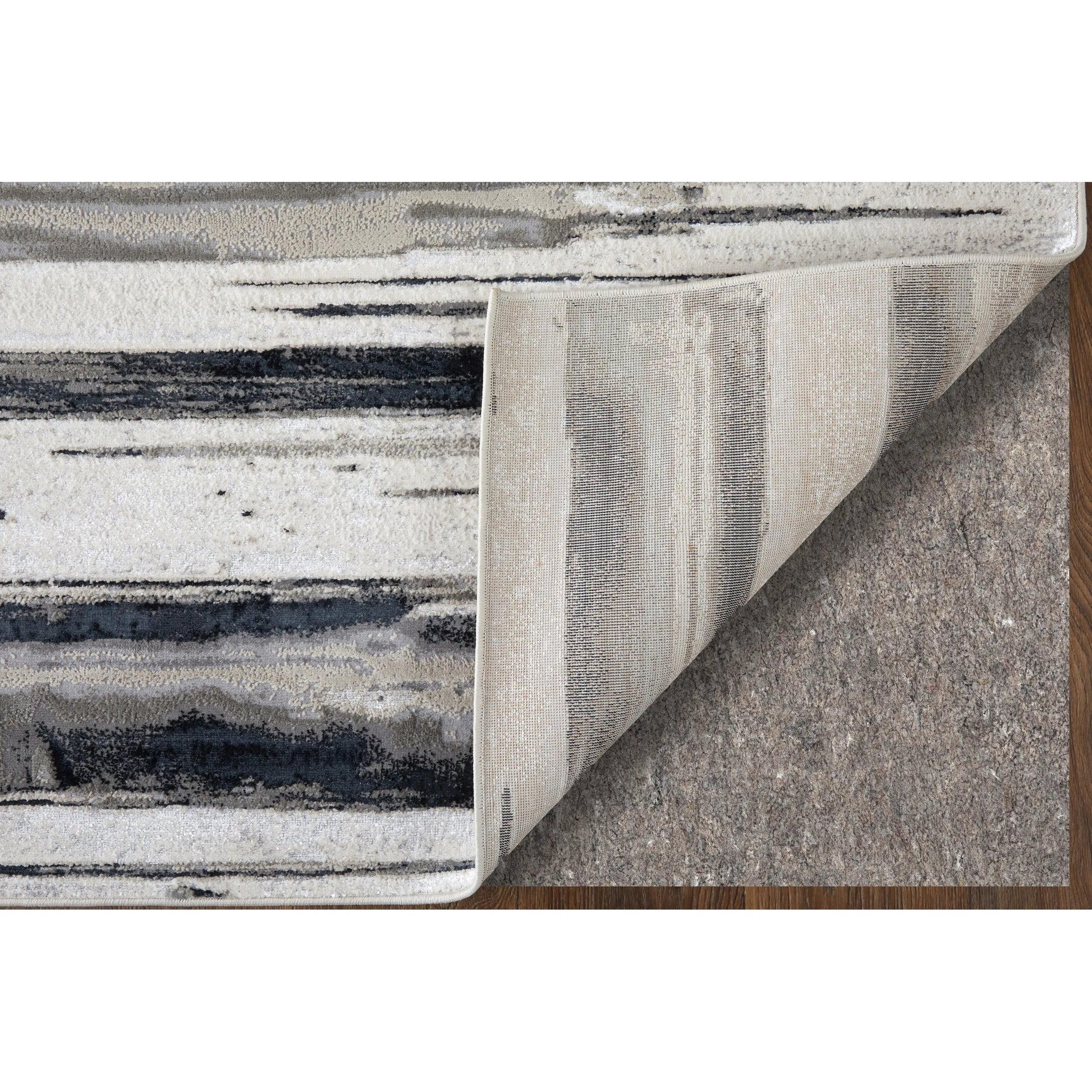 Micah Rug - 3049F by Feizy in silver, gray, black. Made from polyester, polypropylene in a unique style.