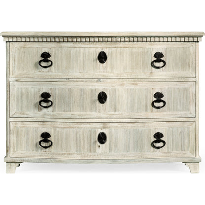 William Yeoward Bickerton 3 Drawer Dresser by Jonathan Charles in white and washed acacia. Made from acacia in a cottage & farmhouse style.