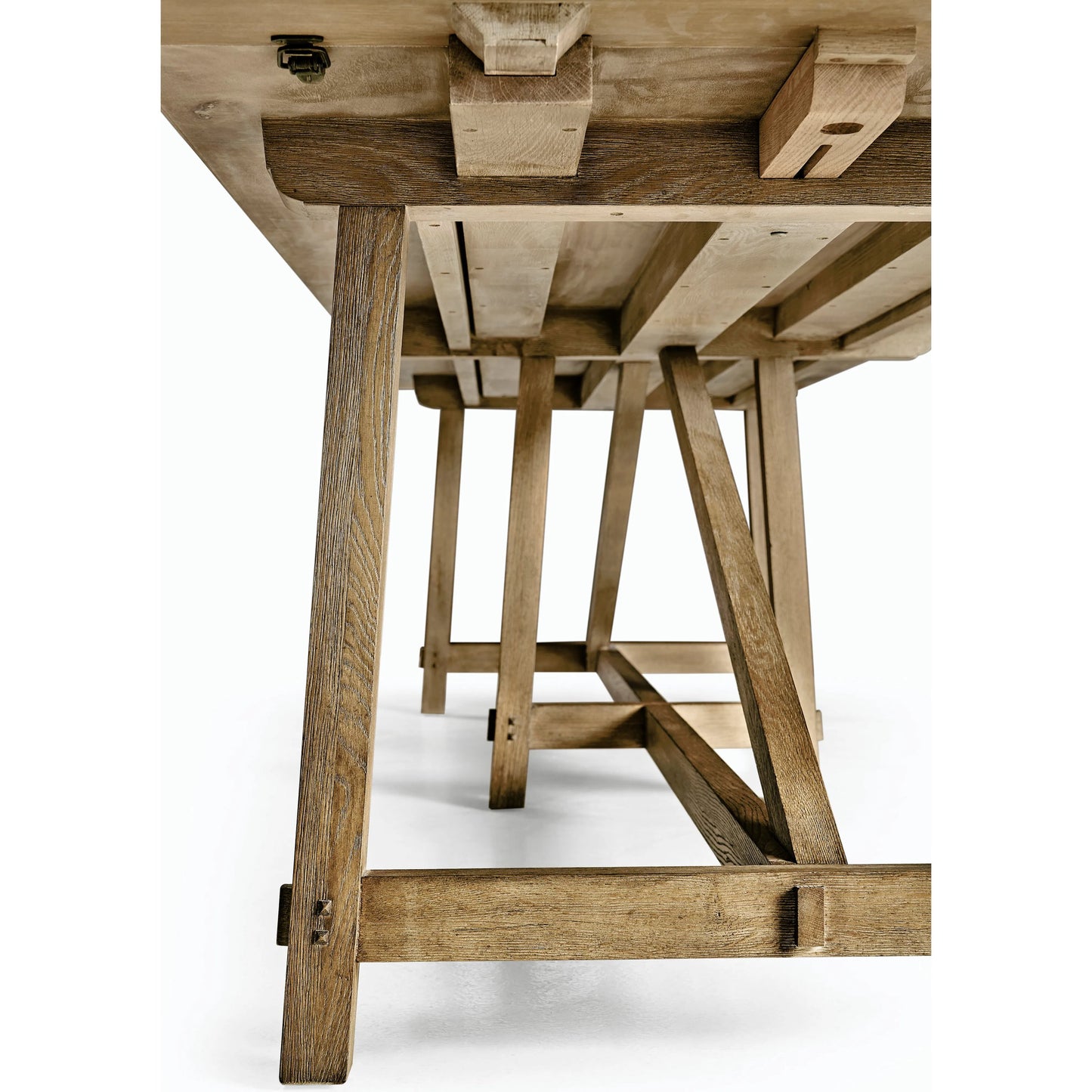 010 SI-2186311 | Closeup | Timeless Sidereal French Laundry Dining Table 125" by Jonathan Charles. Made from oak in a modern style.