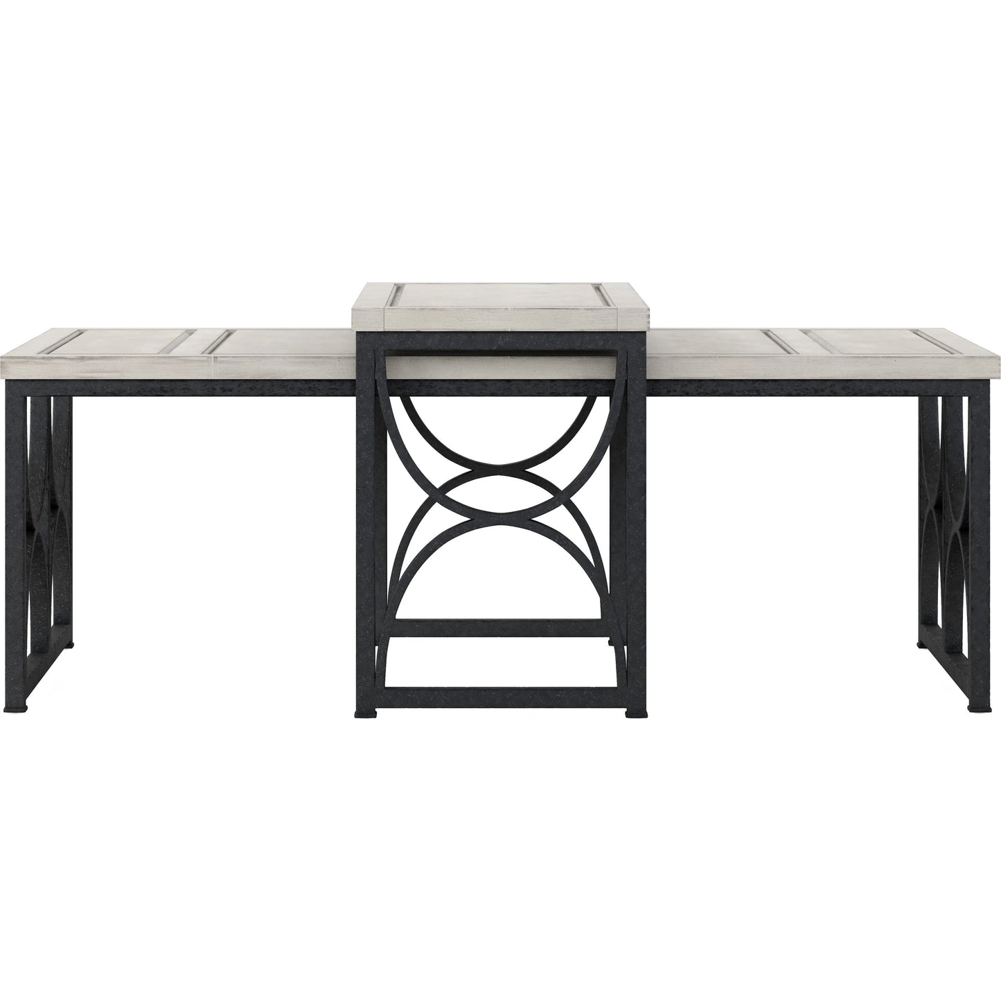 005 SI-2155756 | Additional Silo | Alcove Metal Cocktail Table by A.R.T. Furniture in belgian ivory, burnished brass. Made from acacia solids, maple veneers, iron in a modern style.