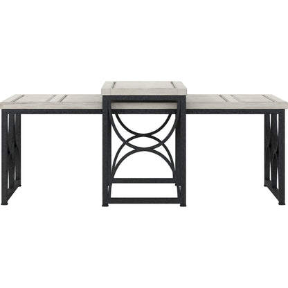 Alcove Metal End Table by A.R.T. Furniture in belgian ivory, burnished brass. Made from acacia solids, maple veneers, iron in a modern style.