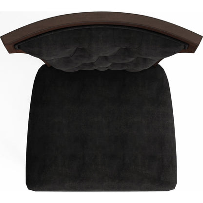 Revival Upholstered Side Chair (Set of 2) by A.R.T. Furniture in black, brown and napa mahogany. Made from rubberwood solids, quarter mahogany veneer, foam, fabric, metal in a traditional style.