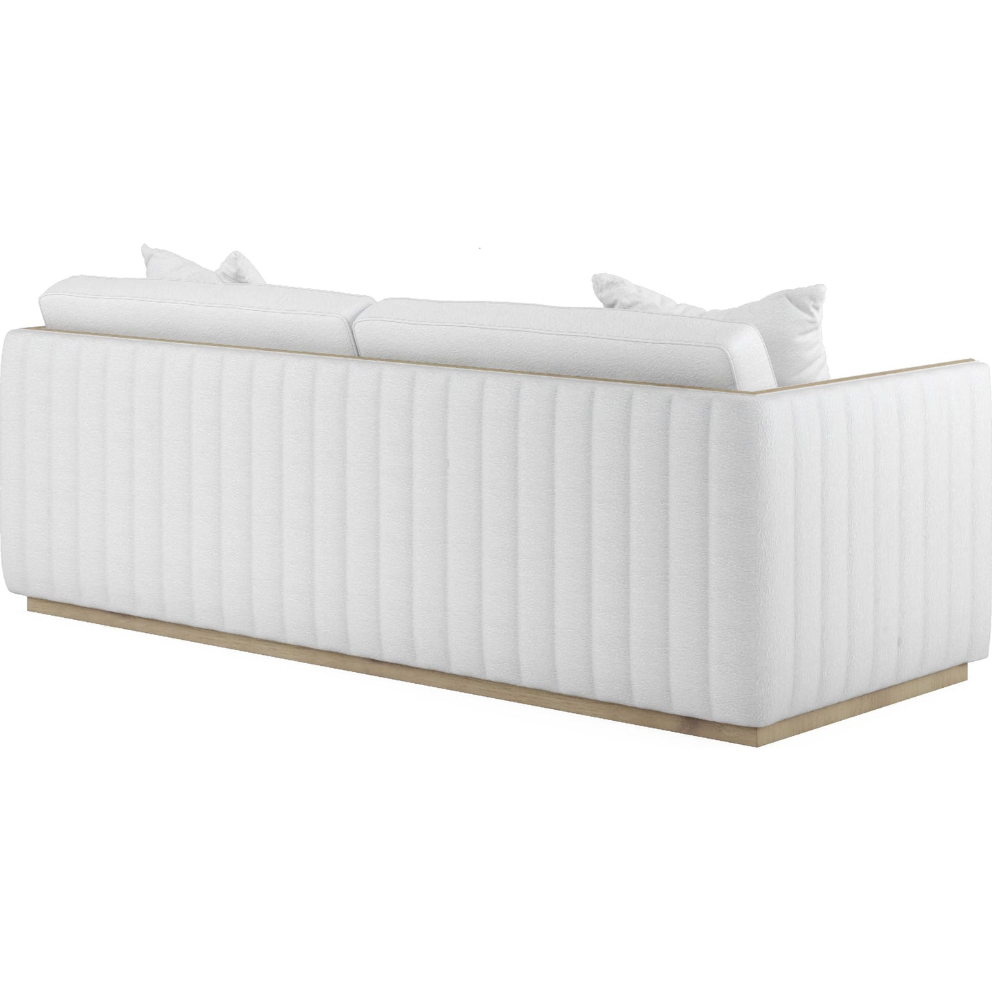 003 SI-2263382 | Additional Silo | Cassat Channeled Sofa by A.R.T. Furniture in white and okla snow, washed oak. Made from parawood solids with ash embossing, foam, fabric in a transitional style.