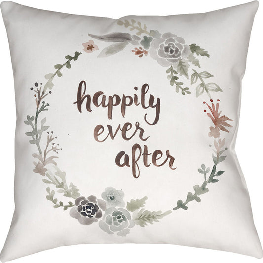 Ever After Pillow - 24453 by Livabliss. Made from front: 100% polyester, back: 100% polyester in a modern style.