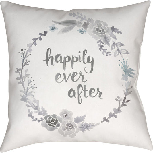 Ever After Pillow - 24453 by Livabliss. Made from front: 100% polyester, back: 100% polyester in a modern style.
