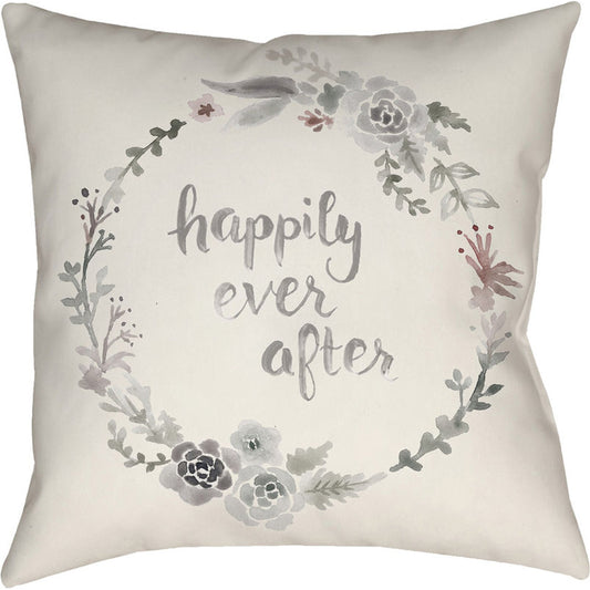 Ever After Pillow - 24453 by Livabliss. Made from front: 100% polyester, back: 100% polyester in a modern style.