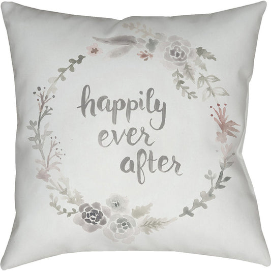 Ever After Pillow - 24453 by Livabliss. Made from front: 100% polyester, back: 100% polyester in a modern style.
