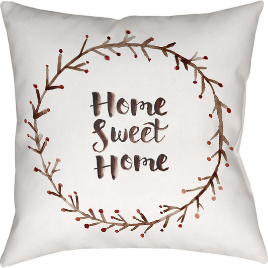 Home Sweet Home II Pillow - 28487 by Livabliss. Made from front: 100% polyester, back: 100% polyester in a traditional style.