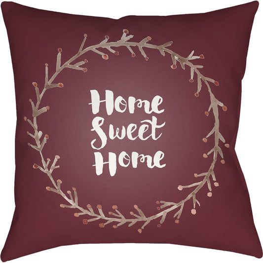 Home Sweet Home II Pillow - 28487 by Livabliss. Made from front: 100% polyester, back: 100% polyester in a traditional style.