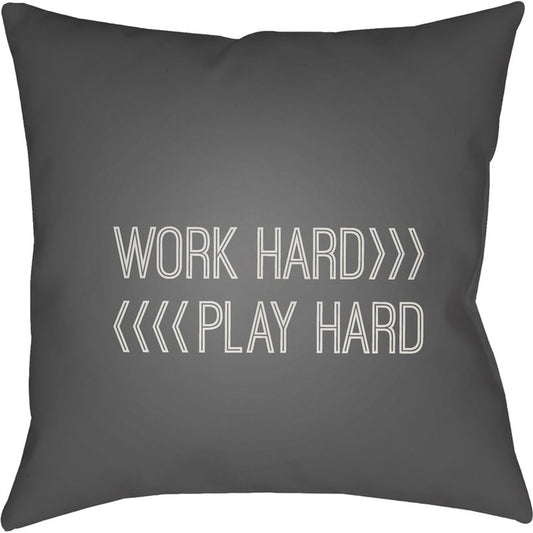 Work Play Pillow - 20842 by Livabliss. Made from front: 100% polyester, back: 100% polyester in a modern style.