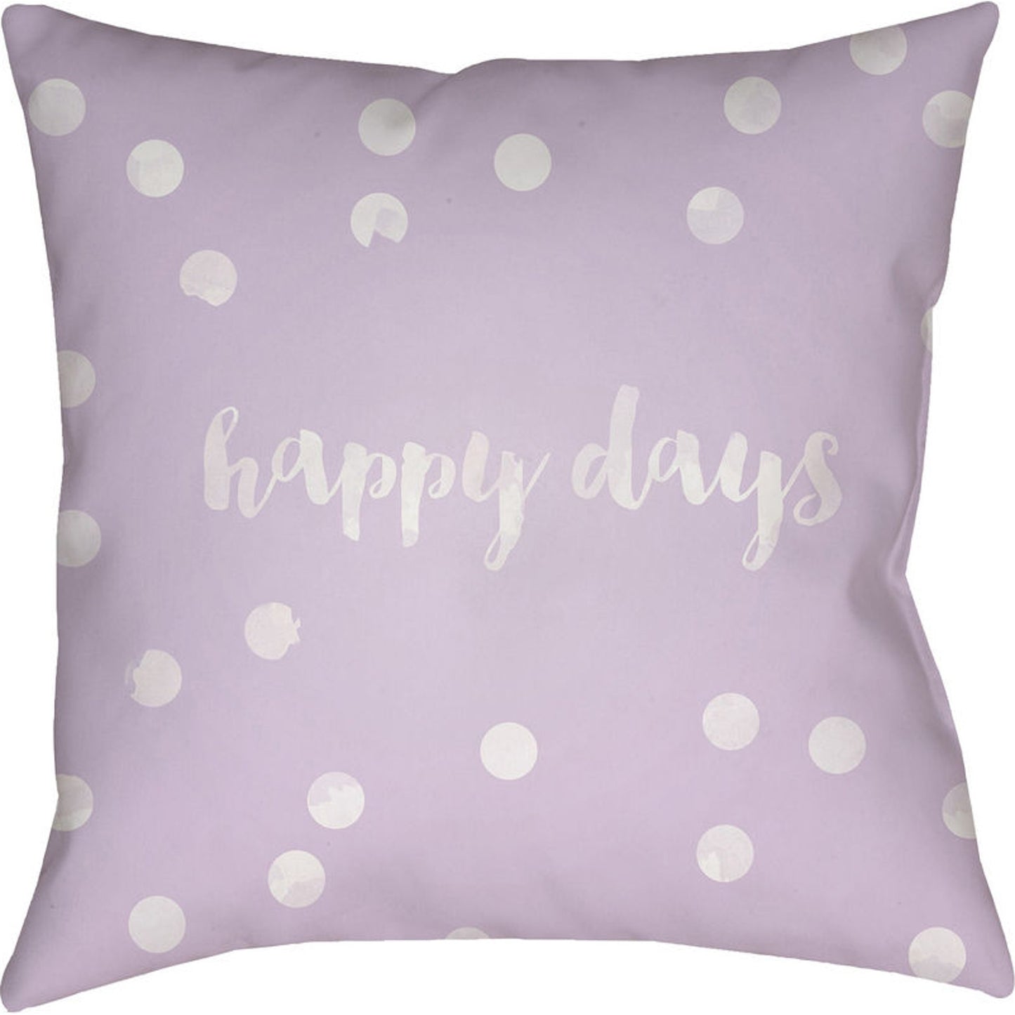 003 S-229710 | Primary Silo | Happy Days Indoor/Outdoor Pillow by Livabliss in purple, white. Made from front: 100% polyester, back: 100% polyester in a modern style.