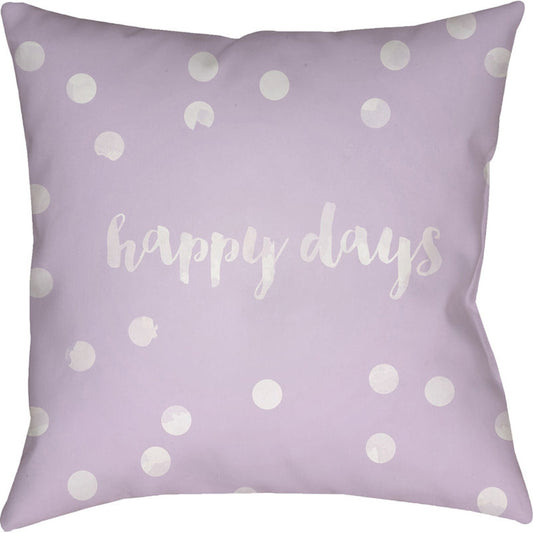 Happy Days Pillow - 15474 by Livabliss. Made from front: 100% polyester, back: 100% polyester in a modern style.