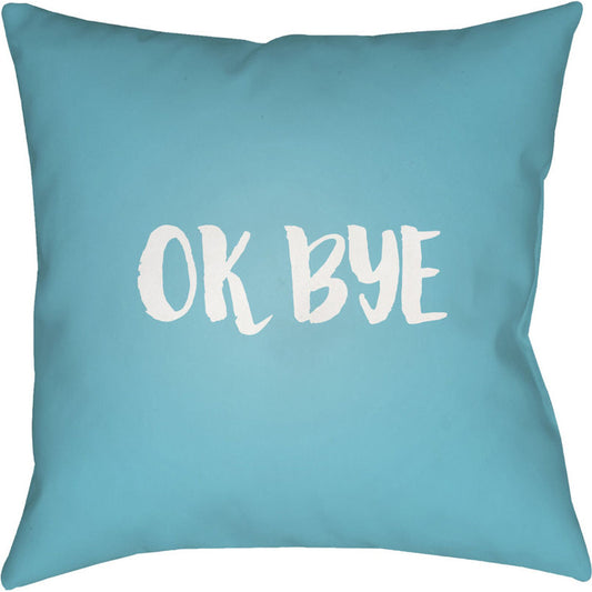 Ok Bye Pillow - 13054 by Livabliss. Made from front: 100% polyester, back: 100% polyester in a modern style.
