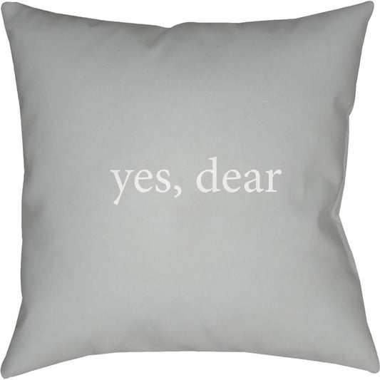 Yes, Dear Pillow - 26589 by Livabliss. Made from front: 100% polyester, back: 100% polyester in a modern style.