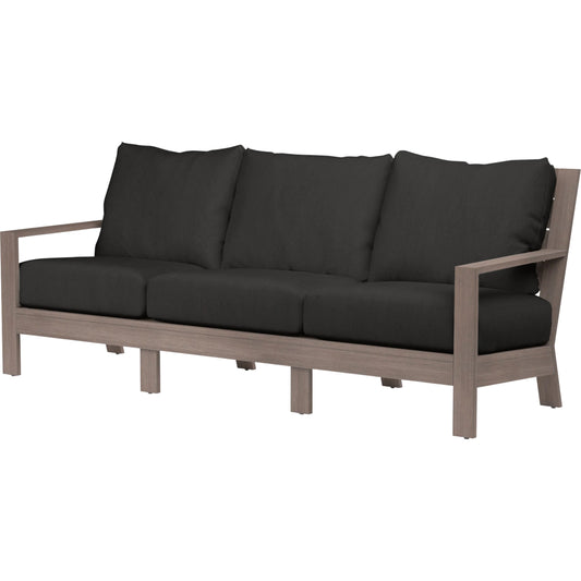 Laguna Outdoor Sofa by Sunset West in browns. Made from aluminum in a modern style.