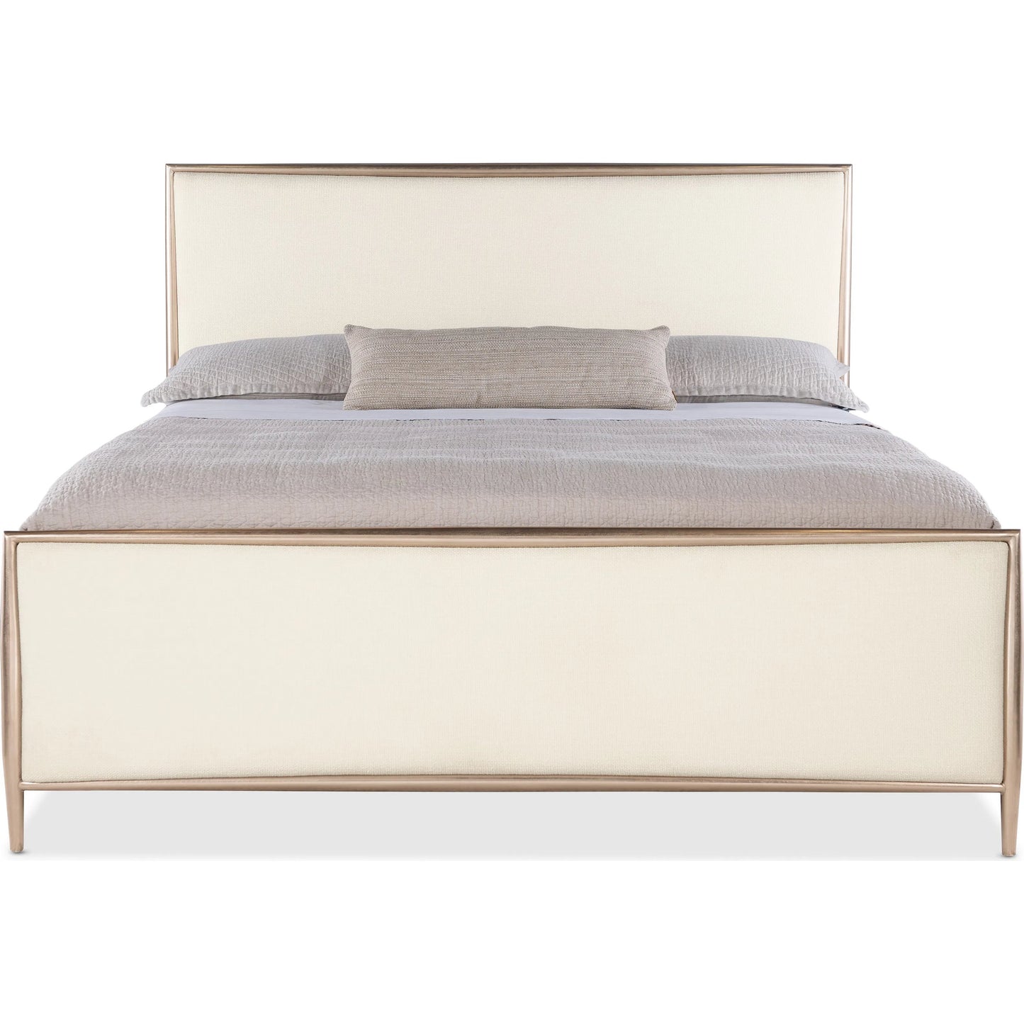 002 SI-2353976,SI-2353977,SI-2353978 | Additional Silo | Westwood Upholstered Metal Bed by Hooker Furniture in trendy snow and plated radiance. Made from wood, metal, fabric in a transitional style.