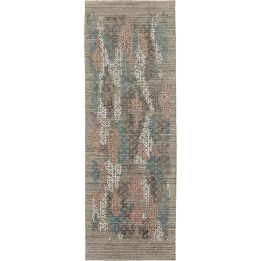 Elias Rug - 6890F by Feizy in pink, blue, taupe. Made from viscose, wool in a unique style.