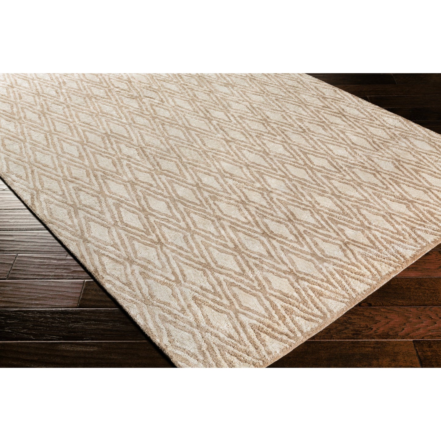 007 61459-24951,61459-24958,61459-43885 | Closeup | Quartz Rug - 12963 by Surya in olive, ivory. Made from 100% viscose in a unique style.