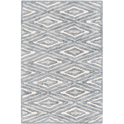Quartz Rug - 12964 by Surya in navy, pale blue, cream. Made from 100% viscose in a unique style.