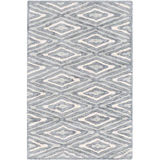 Quartz Rug - 12964 by Surya in navy, pale blue, cream. Made from 100% viscose in a unique style.