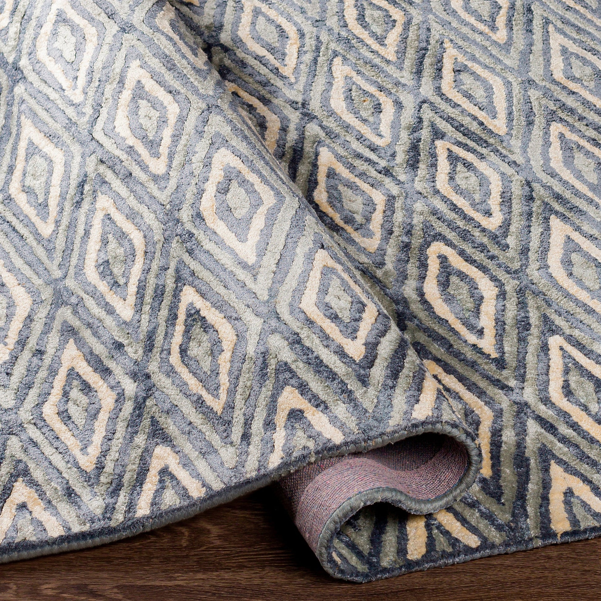 Quartz Rug - 12964 by Surya in charcoal, slate. Made from 100% viscose in a unique style.