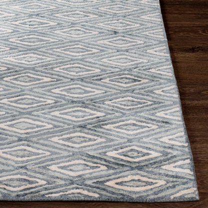 Quartz Rug - 12964 by Surya in navy, pale blue, cream. Made from 100% viscose in a unique style.