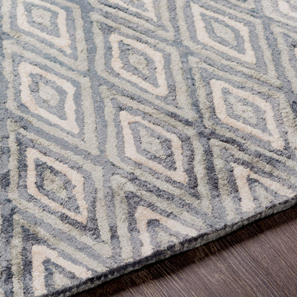 Quartz Rug - 12964 by Surya in navy, pale blue, cream. Made from 100% viscose in a unique style.
