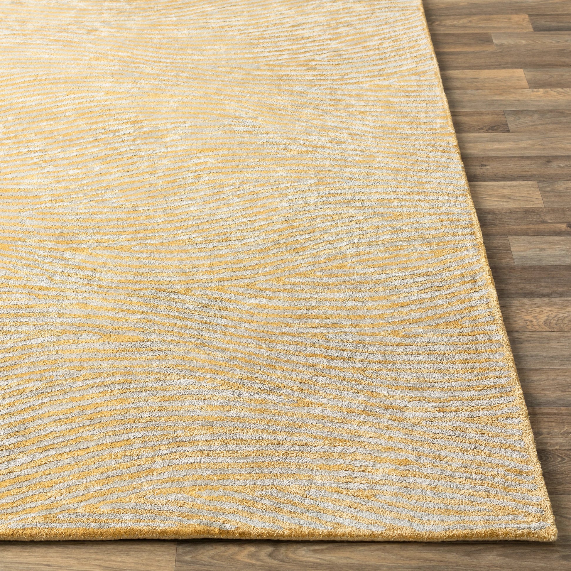 Quartz Rug - 22381 by Surya in wheat, light gray. Made from 100% viscose in a unique style.