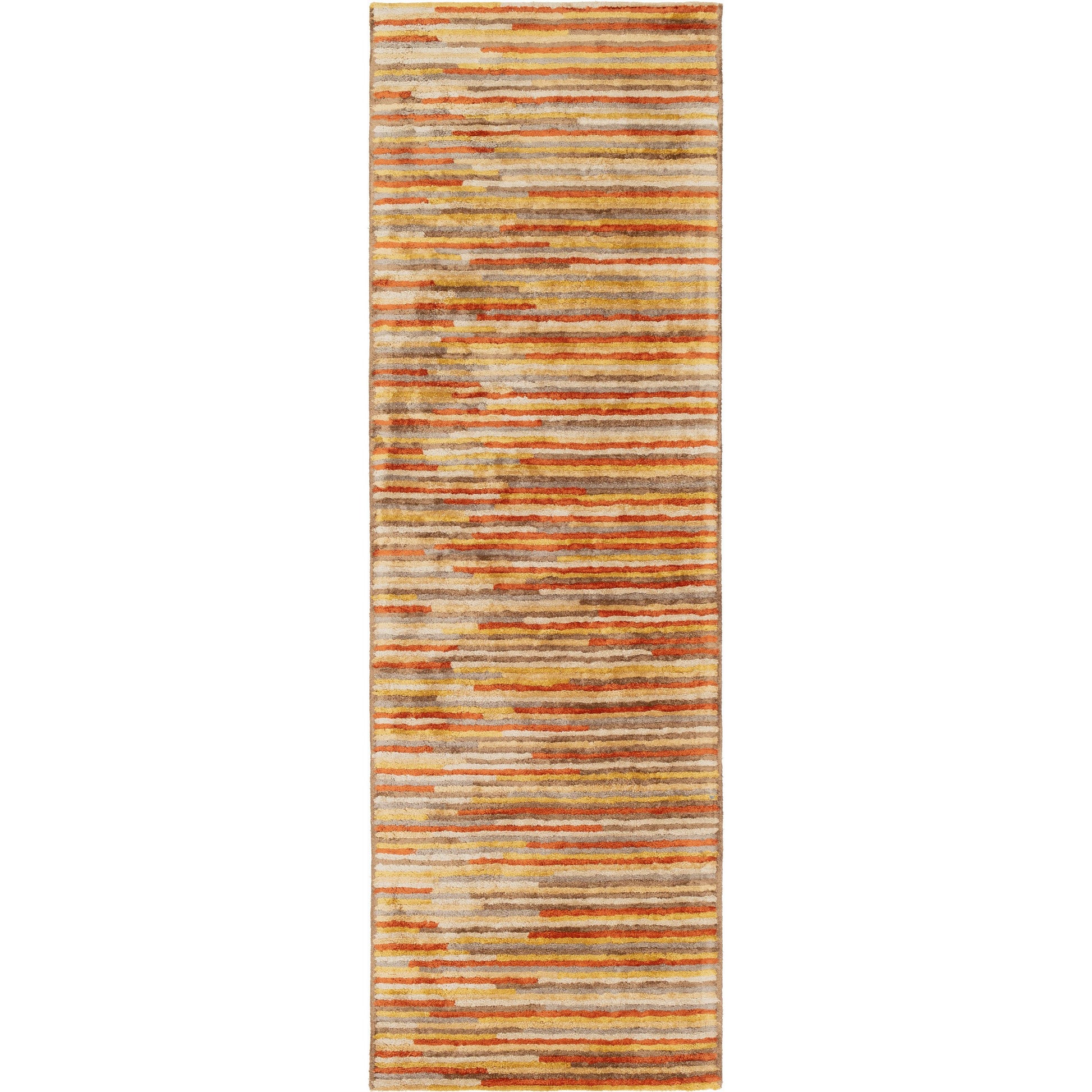 Quartz QTZ-5035 Indoor/Outdoor Rug by Surya in rust, mustard, dark brown, light brown, taupe. Made from 100% viscose in a unique style.