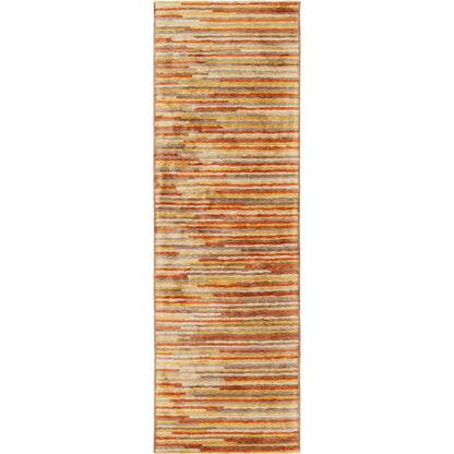 Quartz QTZ-5035 Indoor/Outdoor Rug by Surya in rust, mustard, dark brown, light brown, taupe. Made from 100% viscose in a unique style.