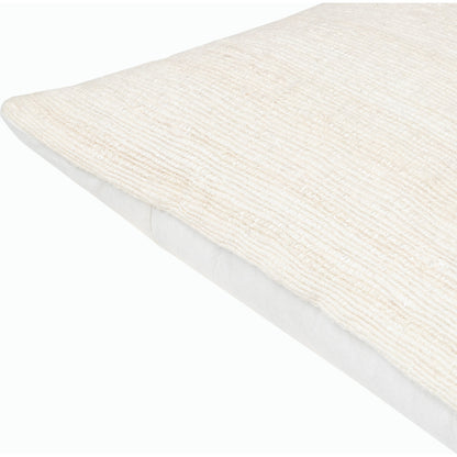 Quinby Pillow - 481546 by Surya in off-white, light grey. Made from front: 65% viscose, 35% linen, back: 100% cotton in a modern style.