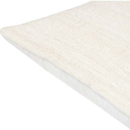 Quinby Pillow - 481546 by Surya in off-white, light grey. Made from front: 65% viscose, 35% linen, back: 100% cotton in a modern style.