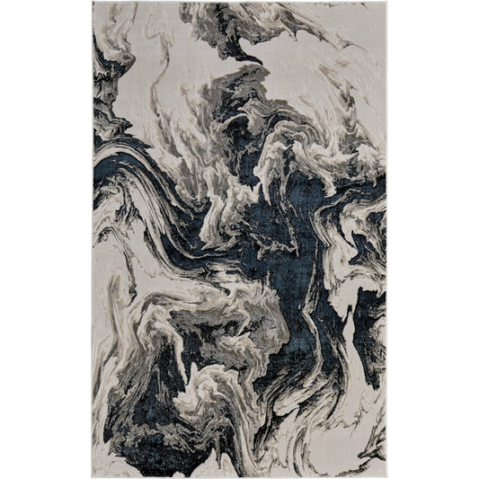 Micah Rug - 39LPF by Feizy in ivory, black, taupe. Made from polyester, polypropylene in a unique style.
