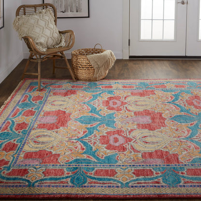 Beall Traditional Oriental Rug - 6633F by Feizy in blue, red, yellow. Made from wool in a unique style.