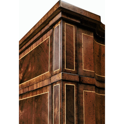 Versailles Regency Style Mahogany Chest of Drawers by Jonathan Charles in brown and medium antique mahogany. Made from acacia in a traditional style.