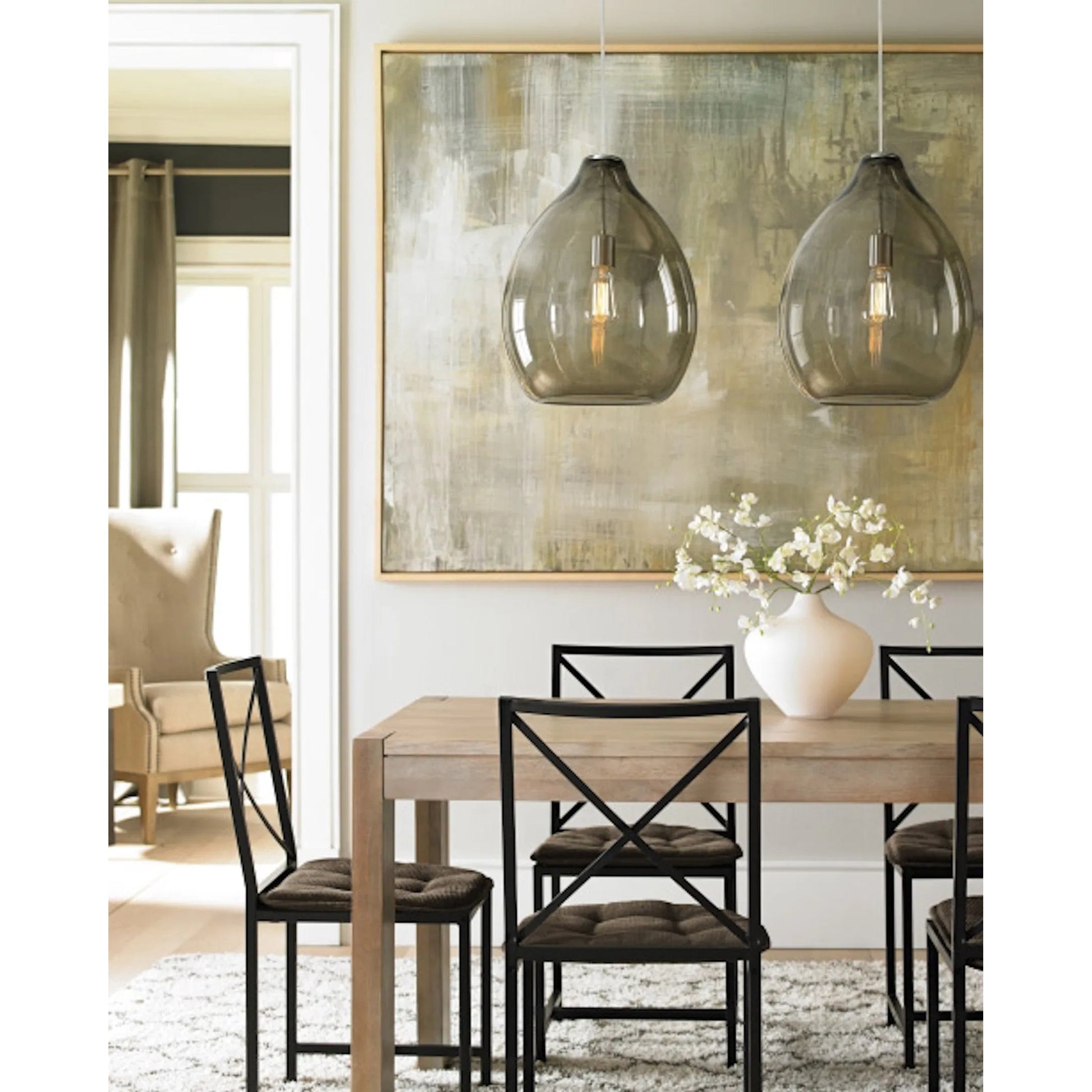 Quinton Pendant by Tech Lighting. Made from glass in a cottage & farmhouse style.