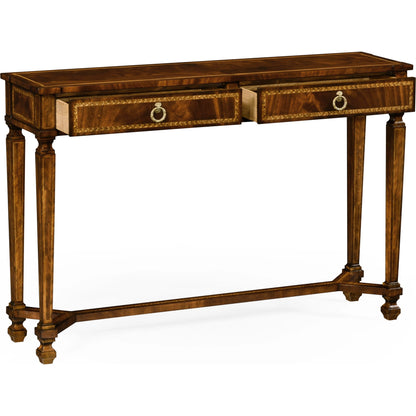 Buckingham Empire Mahogany Console Table by Jonathan Charles in medium antique mahogany. Made from acacia in a traditional style.