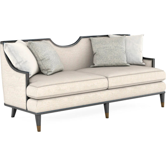 Harper Onyx Sofa by A.R.T. Furniture in vintage black. Made from parrawood solid frame in a vintage black finish in a traditional style.