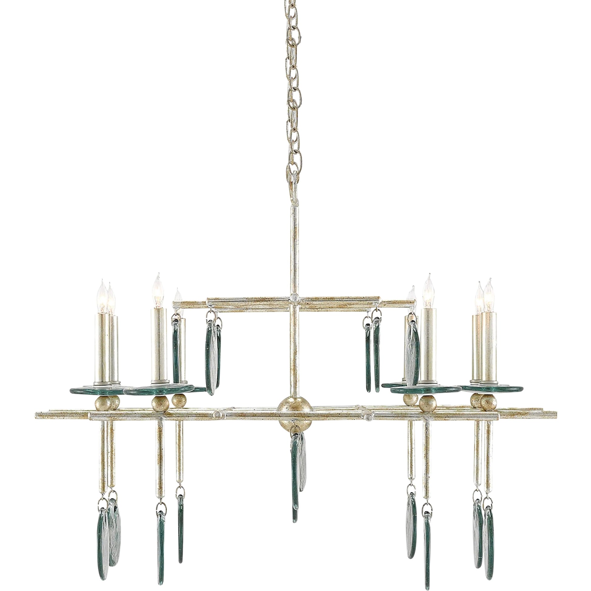 Sethos Rectangular Chandelier by Currey and Company. Made from unique in a modern style.