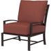 La Jolla Outdoor Club Chair by Sunset West in browns. Made from aluminum in a modern style.