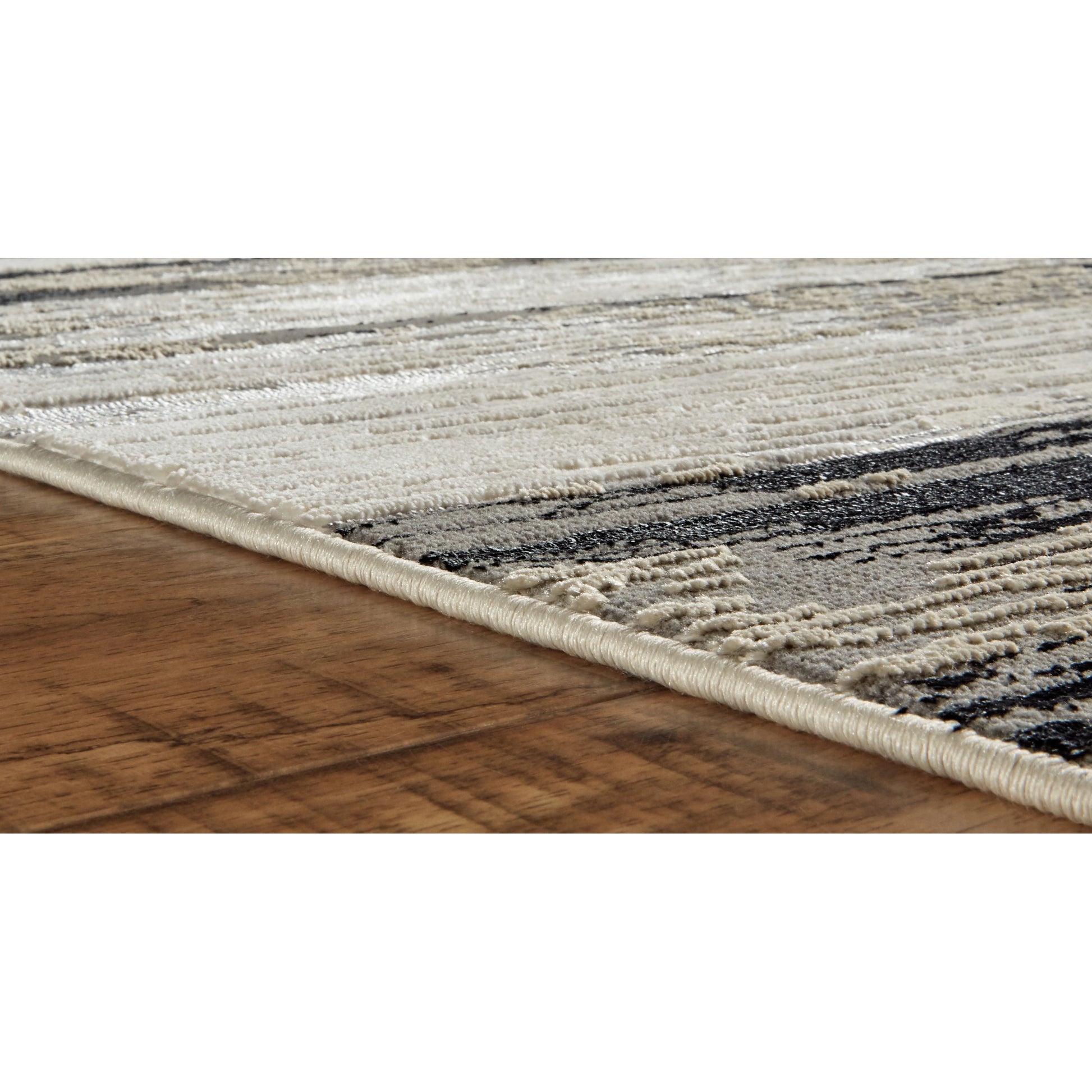 Micah Rug - 3338F by Feizy in black, silver, gray. Made from polyester, polypropylene in a unique style.