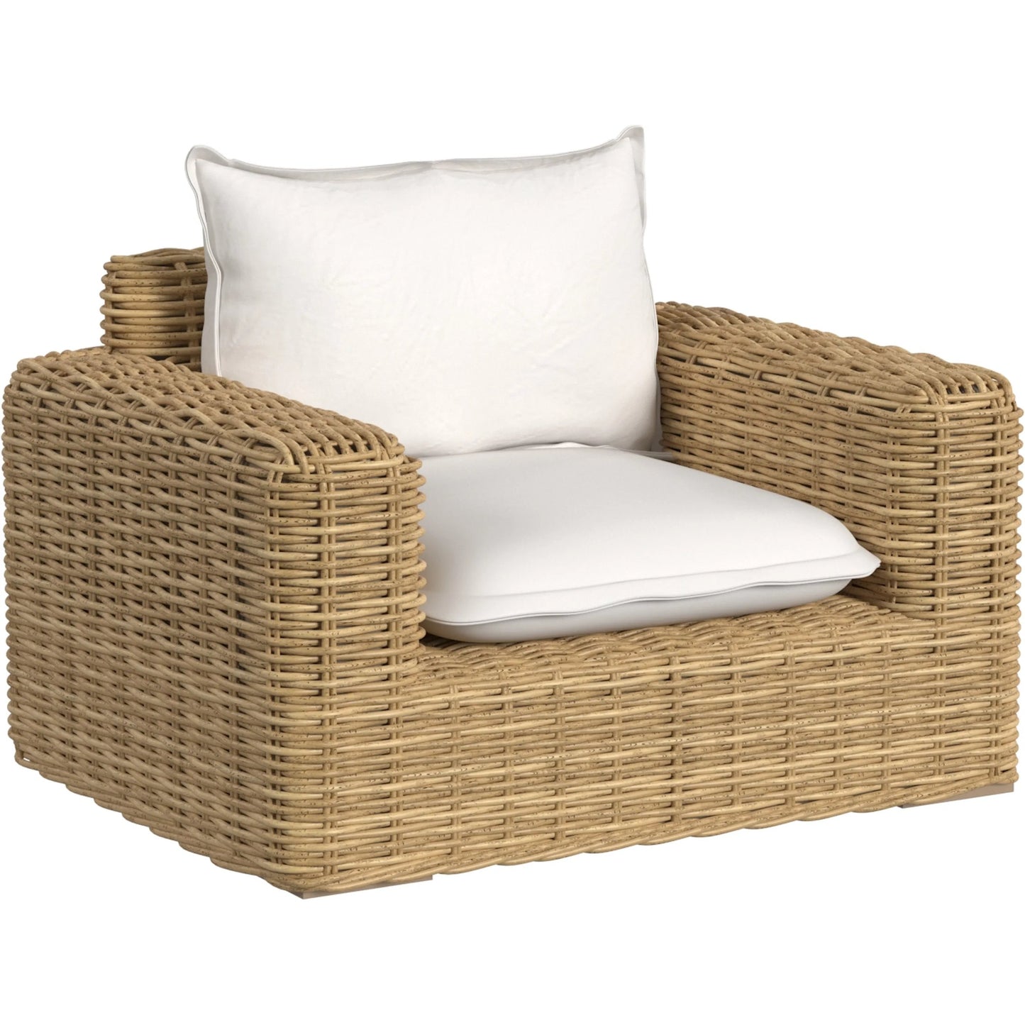 001 SI-2318673 | Primary Silo | Playa Outdoor Oversized Club Chair by Sunset West in medium wood. Made from resin wicker in a rustic style.